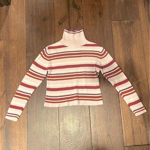 CHEROKEE LONG SLEEVE CROP SWEATER, SIZE  MEDIUM, MULTICOLOR